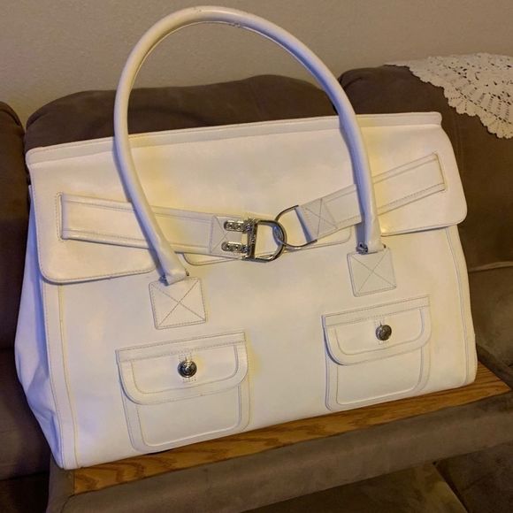 Dior Handbags - Christian Dior Paris White Leather Satchel